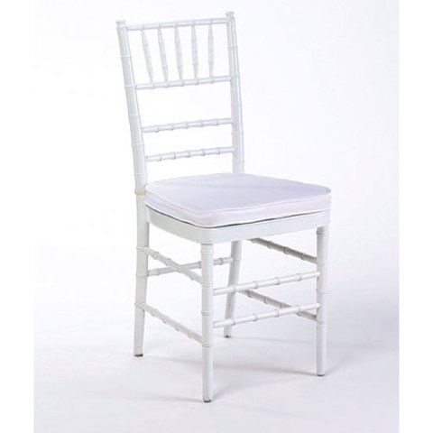 Chiavari Chair White with White Cushion